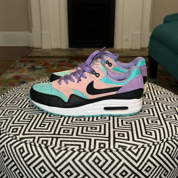 Nike Air Max 1 "Have A Nike Day" Sneakers- Teal, Purple, Pink, Black- Women’s 7 - Picture 2 of 12